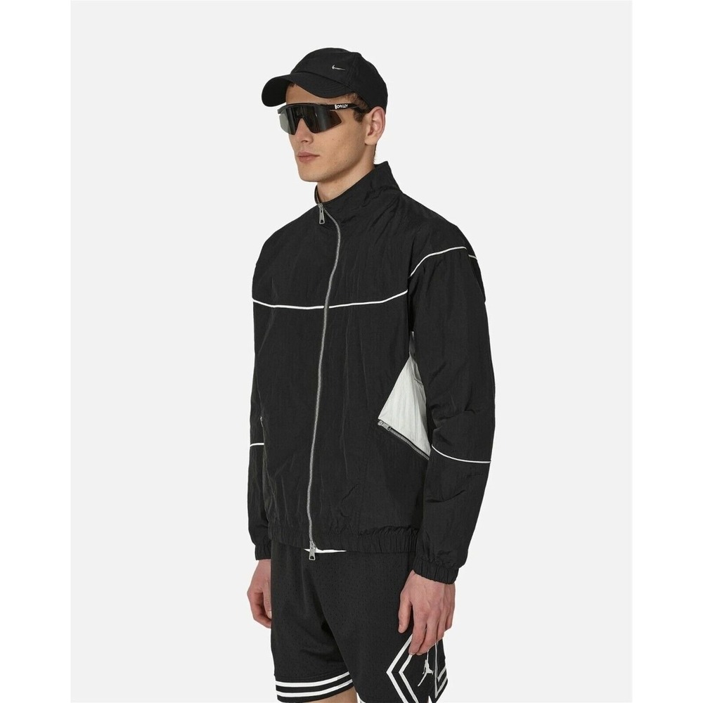 Air Jordan Essentials Flight Track Jacket Mens Size Small Black White DV7624-010